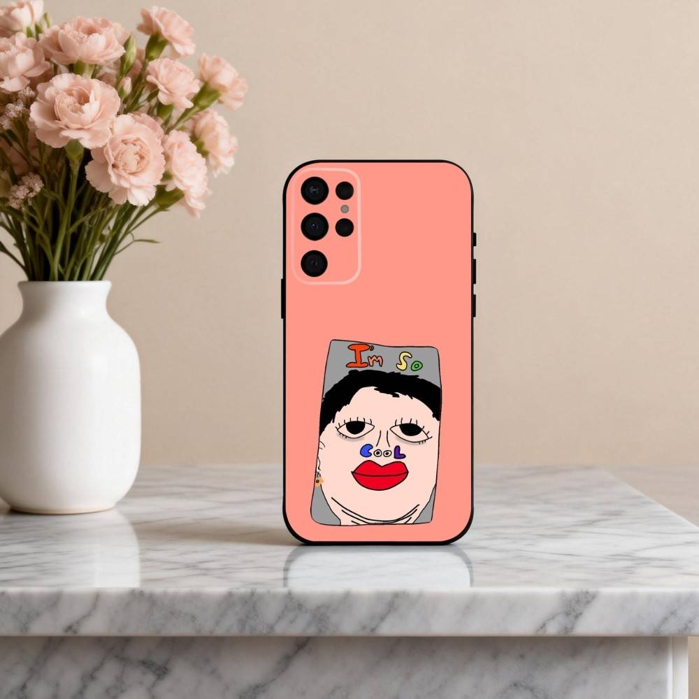 Funny I Am C-Cool Pattern Phone Case For Samsung S25,24,23,22,30,21,10,9,Ultra,Plus,Lite,FE,4,5 G Soft Black Case