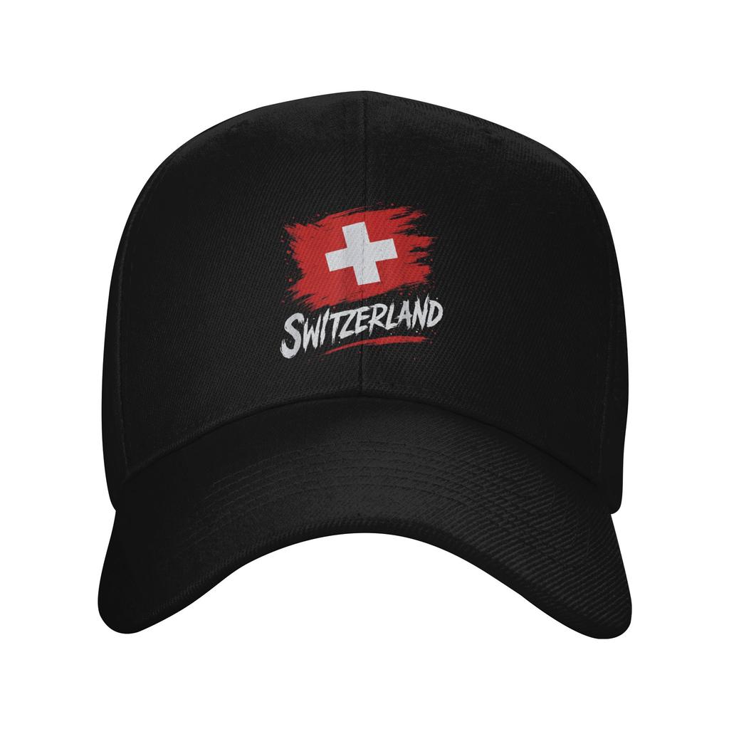 Gorra Unisex para Mujer Bandera de Suiza Retro Gorras de Béisbol Ajustable Ropa Casual