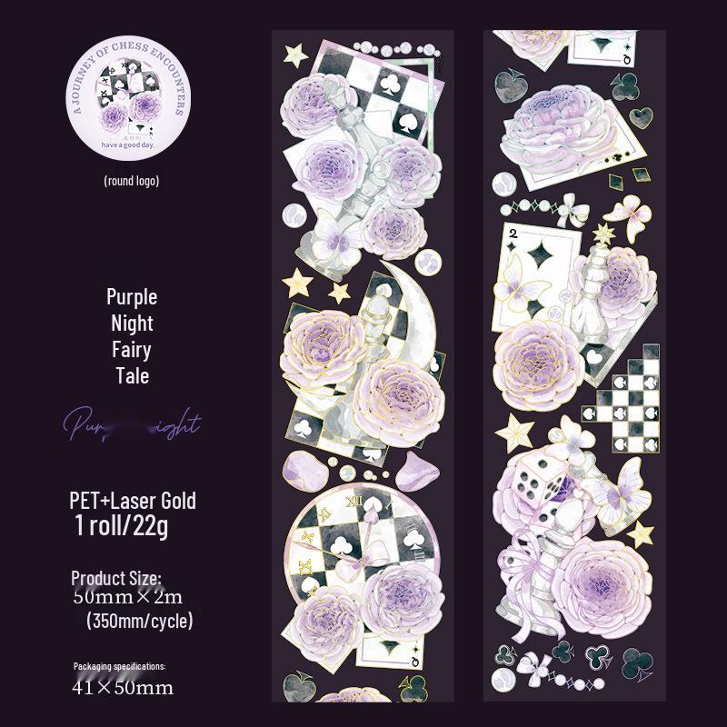 Chess Journey Series: PET Tape Sticker Set for Journaling & Collage - 4 Styles