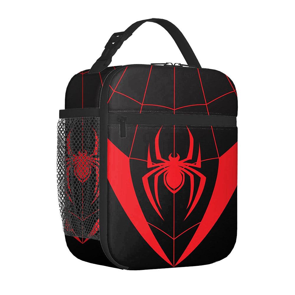 Spider-Man Cartoon Insulation Lunch Bag Portable Bento Bag for Elementary School with Ice Pack