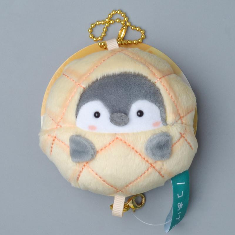 Egg Penguin Character Toast Pineapple Bun Plush Doll Keychain For Giving Gift