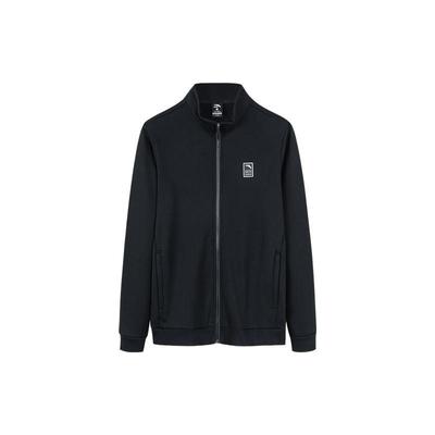 Sports Training Series Solid Color Logo Print Stand Collar Zip-Up Long Sleeve Jacket Men Jacket 152237705-3