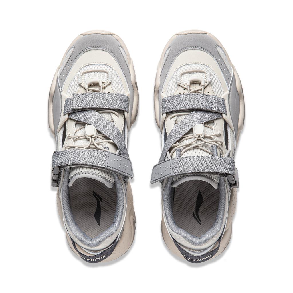 New LiNing Sichuan Tour Anti-Slip Wear-Resistant Low-Top Casual Shoes Men's Silver Birch Gray AGCU183-3