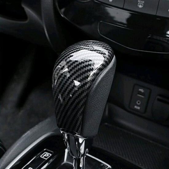 For Nissan Rogue/ X-Trail 2014-2016 Carbon Fiber Gear Shift Knob Trim Cover 1PCS