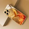 Golden Phoenix Flame Vintage Pattern Tempered Glass Phone Case For Samsung Galaxy S25 Ultra S24 S23 Plus S25 FE S23Ultra Cover