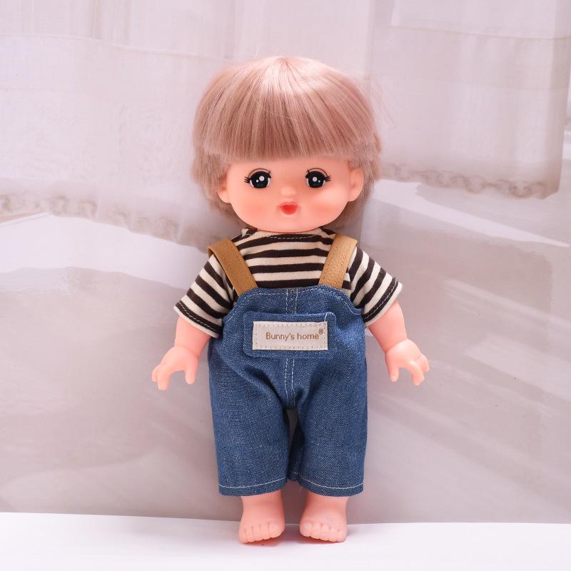 25cm Milu Tang Dynasty Doll Clothing Set - Changeable Top and Overalls