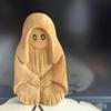 Halloween Ghost Ornament Outdoor Halloween Decor Spooky Halloween Ghost Sculpture Wood Carving Statue for Home Desktop