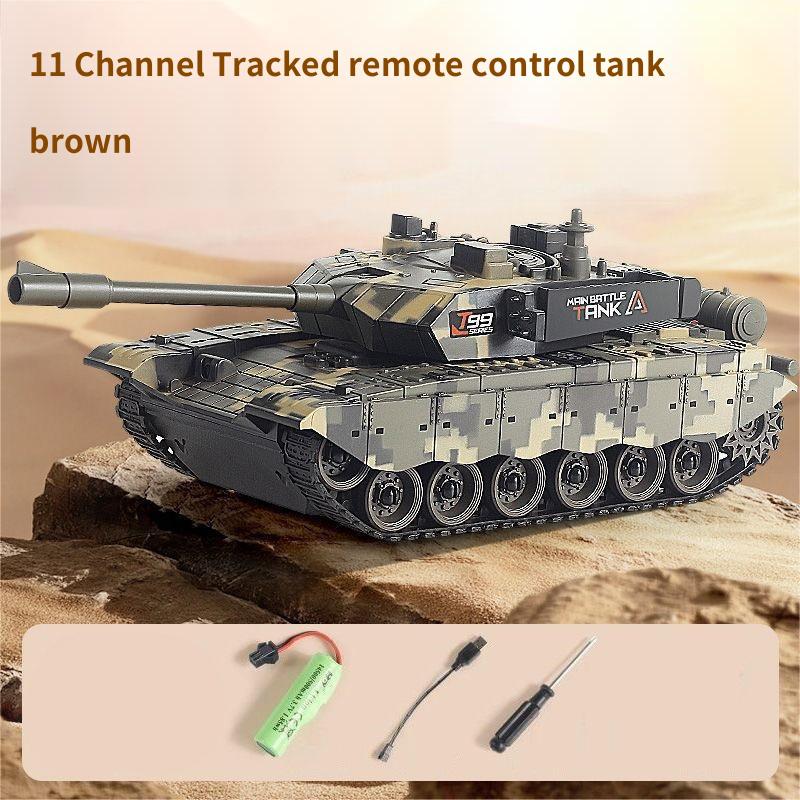 Non-Toxic 5Ch/11Ch Tracked Remote Control Tank Rc Car Toy With Sound Light Radio-Control Clawer Vehicle Children Electric Toys Children Gifts