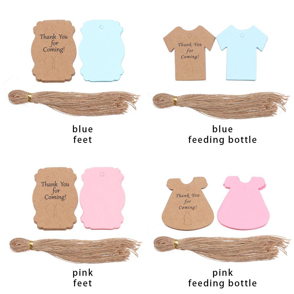 Party Supplies Feeding Bottle Feet Thank You For Coming Packing Labels Baby Shower Hanging Tags