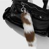 Retro Tail Hanging Keychain Long Hair Plush Tail Keyring Sweet Cool Bag Charms  Purse Handbag