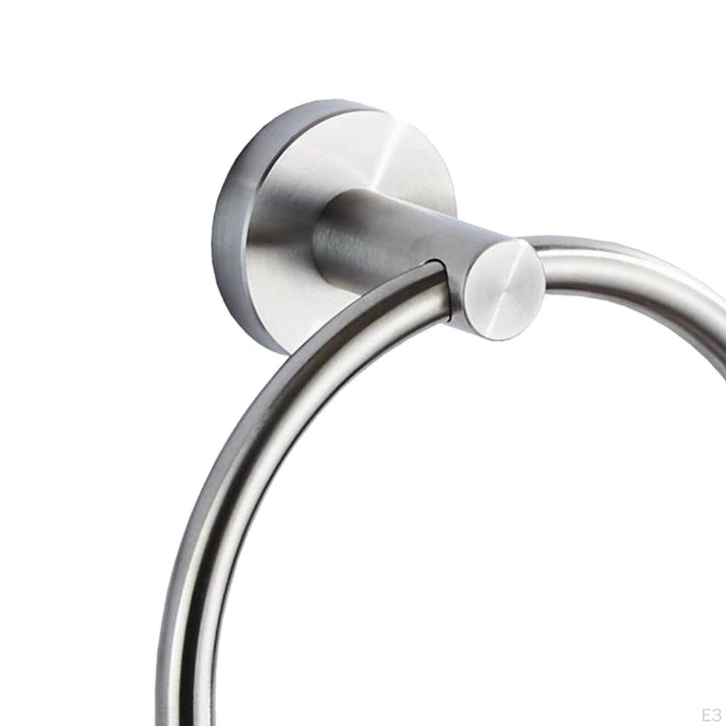 Bathroom Round Towel Holder Rings Bath Hand Circle Door Hanger Towels Rack Heavy