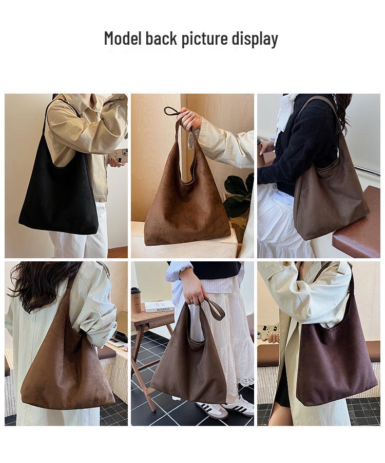 Retro Large Capacity One-Shoulder Underarm Tote Bag - Versatile Women's High-End Fashion Commute Accessory