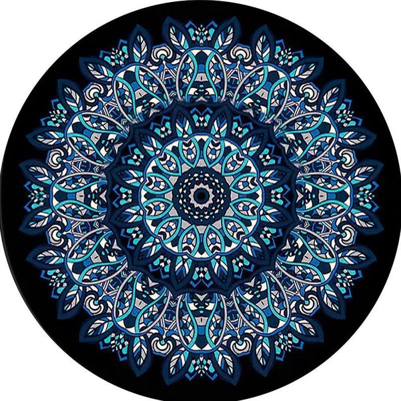 Retro Persian Style Round Area Rug Bohemian Floor Mat Living Room Bedroom Office Chair Sofa Coffee Table