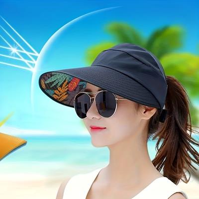 High qualityWomen Wide Protection Visor Sun Hat, -Lightweight Breathable Foldable Beach Hat for Outdoor Sport Cycling Drive
