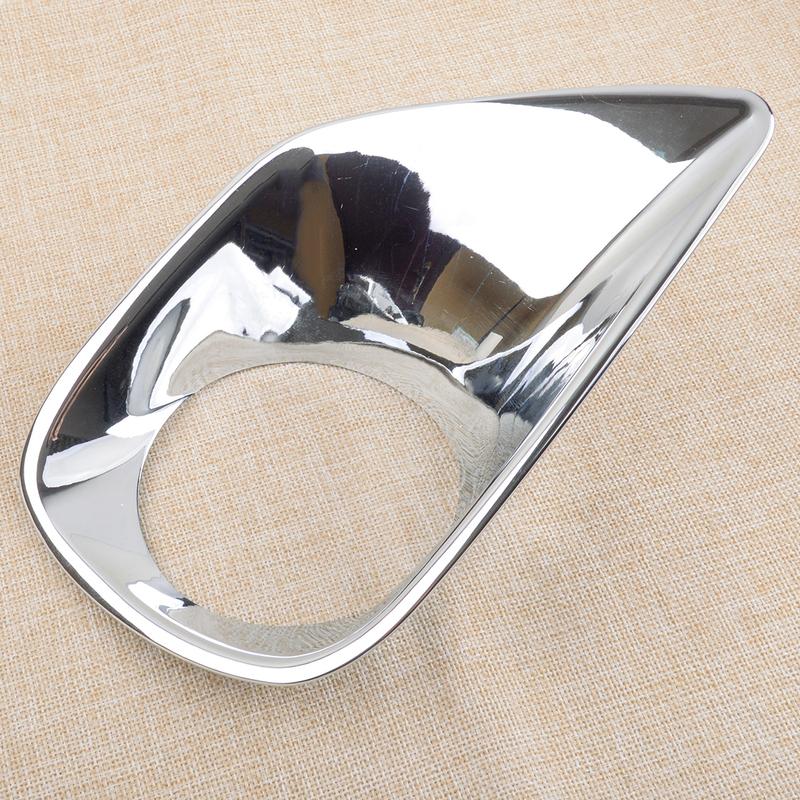 Front Bumper Fog Light Cover Lamp Trim Frame Bezel Fit for Toyota RAV4 2013-2015 Mirror Chrome