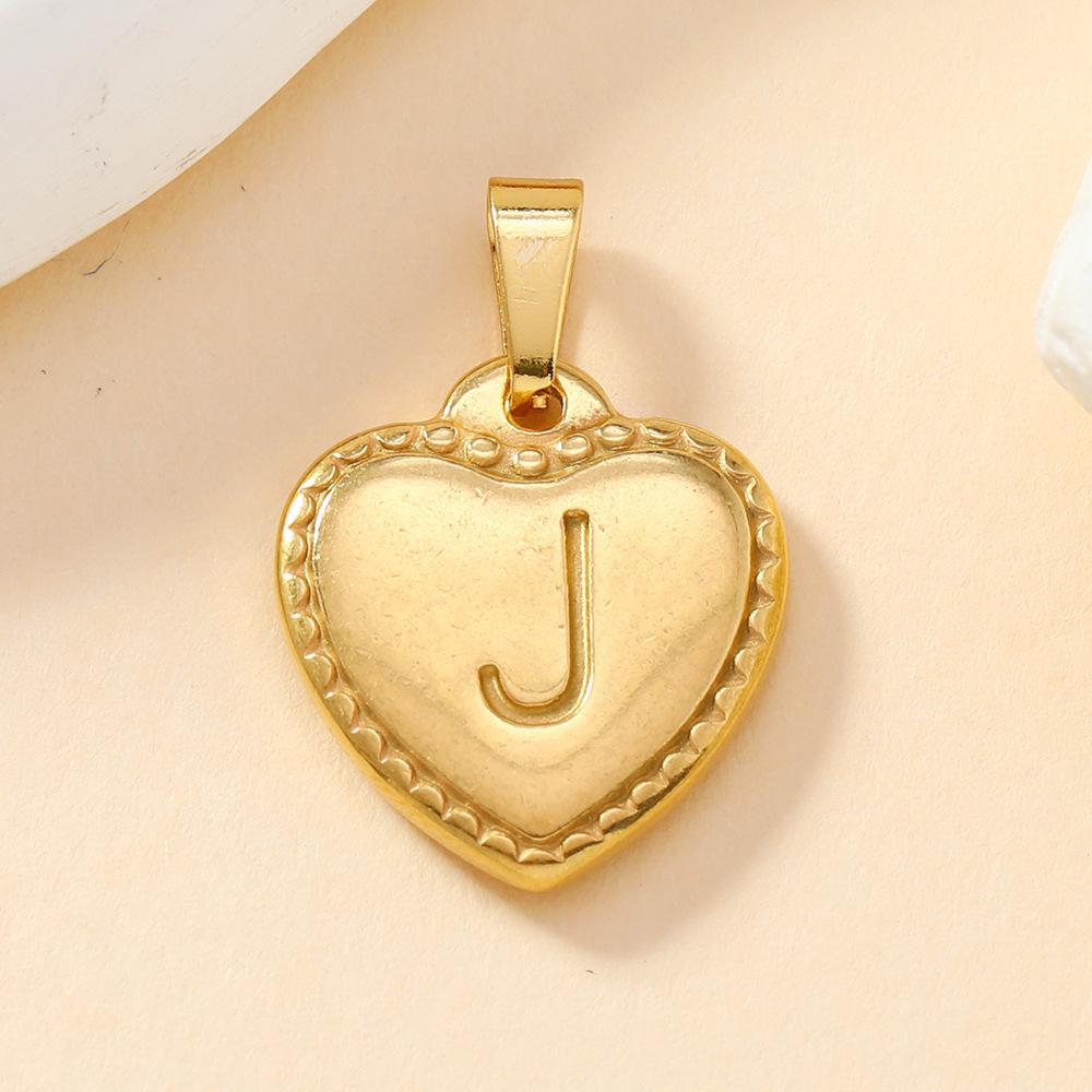316L Stainless Steel Initial Necklace Letter Heart Pendant Chain For Women Jewelry Accessories
