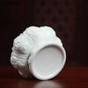 1PCS White Porcelain Incense Burner Ornament for Home Indoor Eight Auspicious Offerings and Buddhist Supplies Candlestick holder