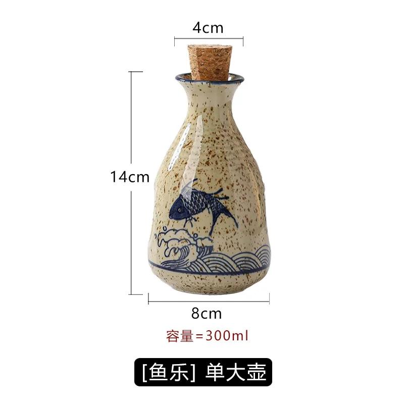 Sake-Flasche im japanischen Stil Kreative Haushaltshandarbeit Alkoholflasche Trinkgeschirr Flachmann Bar Küchenzubehör 300ml 2025 Neu