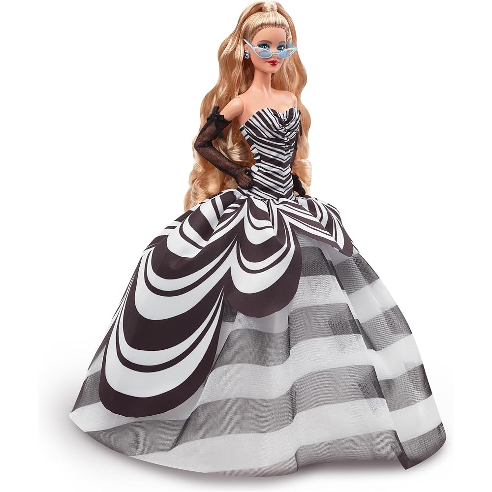 

Barbie 65th Anniversary Doll Blonde Signature Black Dress Up Doll for Ages 6 and Up