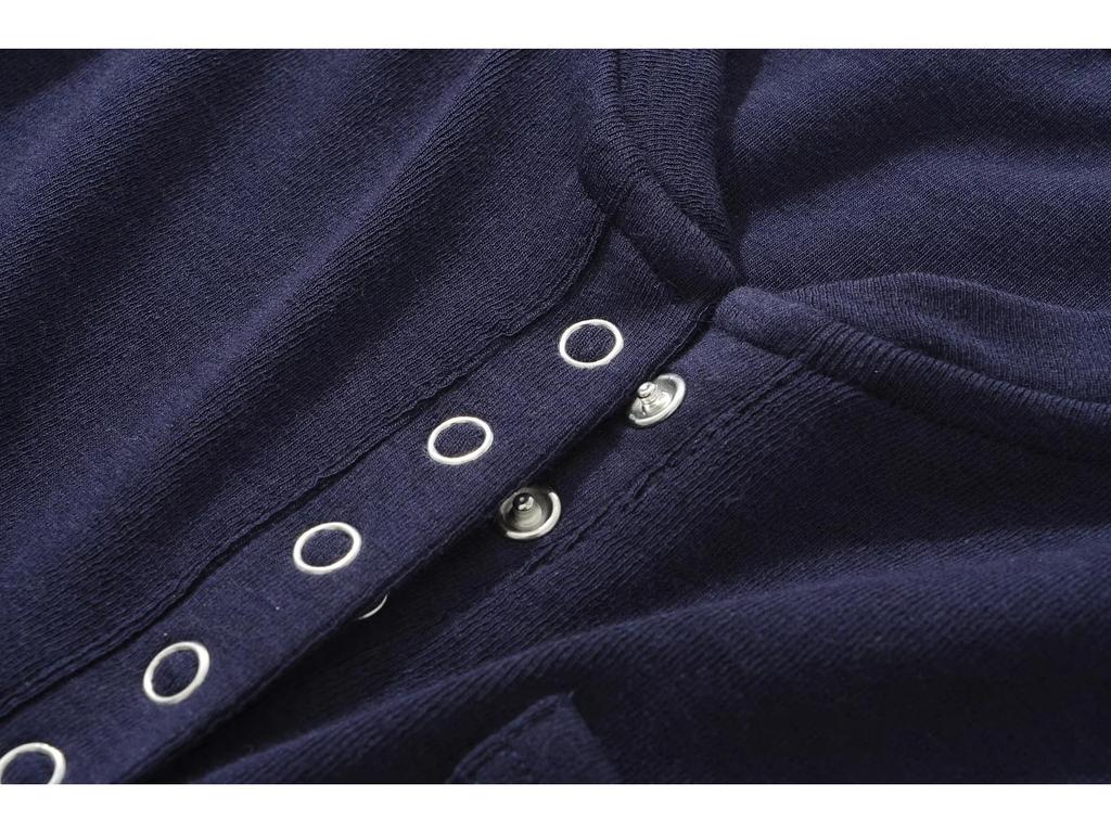 Women's Spicy American Button-Down Stand-Up Collar Faux Cashmere Slim Fit Base Layer Long Sleeve Top for Fall/Winter