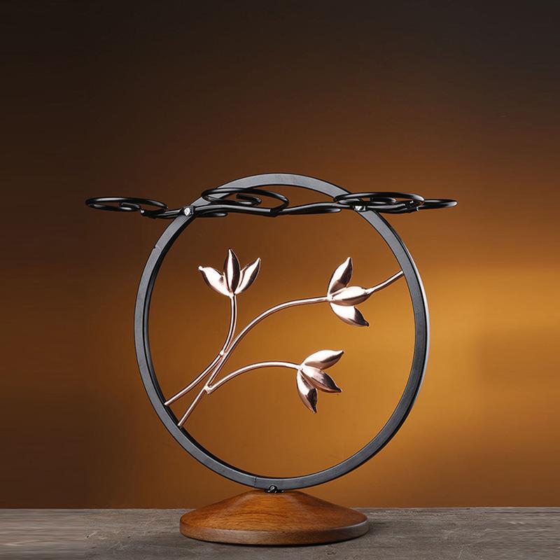 Retro Creative Inverted Wine Glass Rack for Home Decor