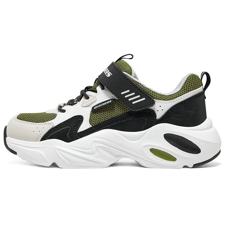 (GS) Skechers Stamina Airy Black Olive Green Kids 405265L-BKOL EU 32