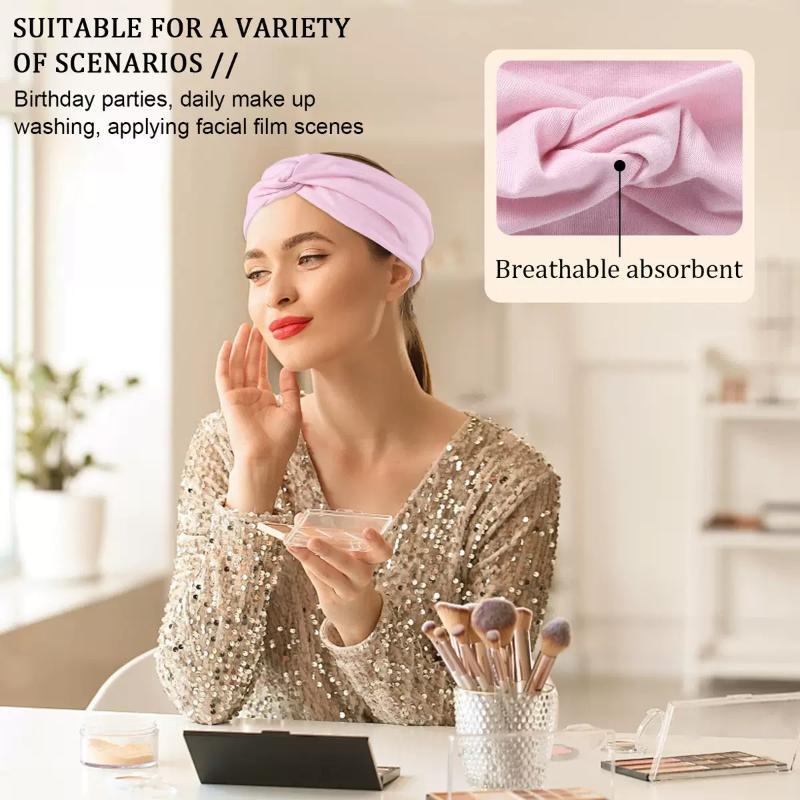 Women Knotted Sports Headband Soft Non Slip Elastic Sweatband for Yoga Pilates Running Dance Office Daily Hair Accessories