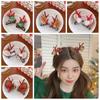 1 pair Santa Claus Christmas Hairpin Bowknot Christmas Hat Headabnd  Merry Christmas Decor