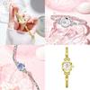 Elegant Womens Quartz Watch With Waterproof Mineral Glass And Pearl Dial For Casual Style