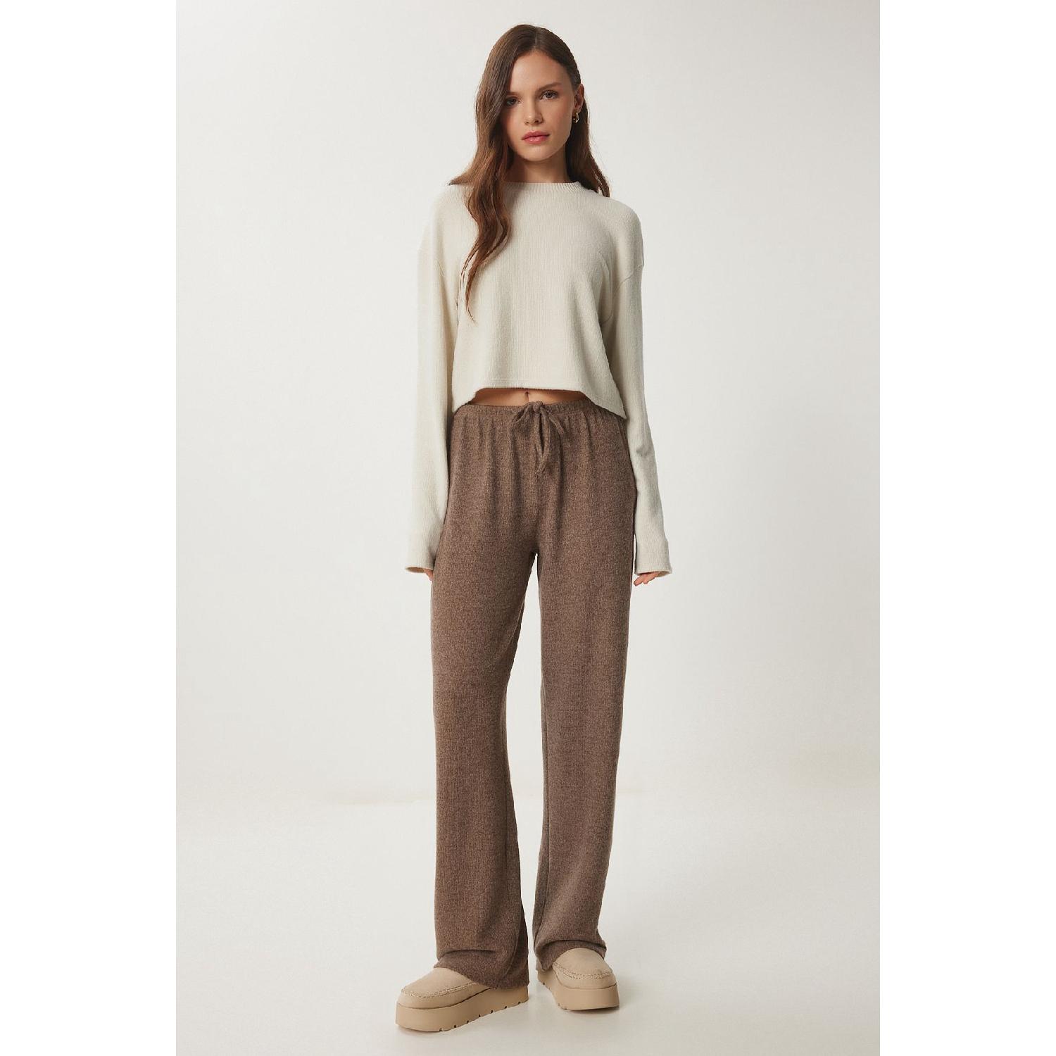 

Yumo Plenty Of Knitted Pants Brown Lub0063 36 бордовий