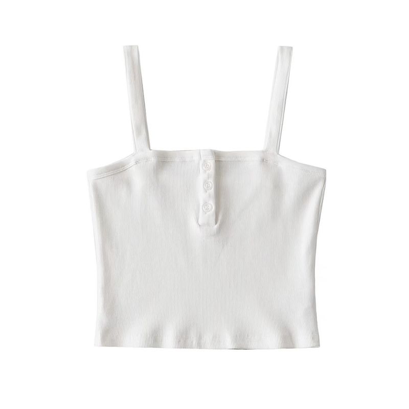 BM Thread Solid Color Basic Camisole Sexy Knitting Silm Women's Underwear Summer Sleeveless Bottoming Shirt