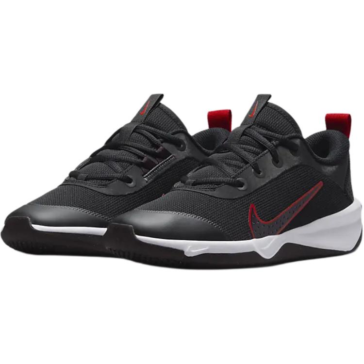 Nike Omni Multi-Court GS Black Gym Red Kids Sneakers Cement-Grey Burgundy-Ash DM9027-008