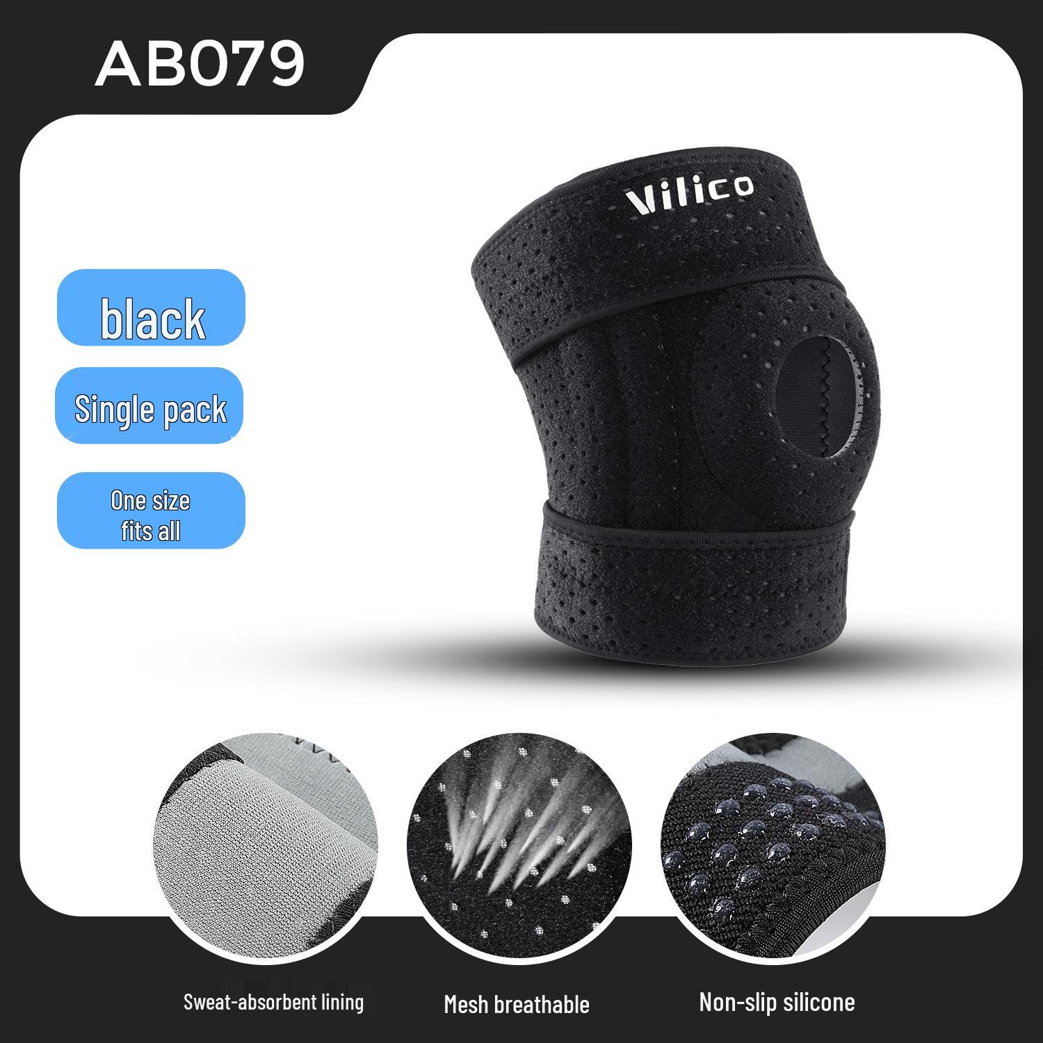 

Outdoor Sports Knee Pads with Shock Absorption & Spring Support for Cycling, Mountain Climbing, Basketball. One Size