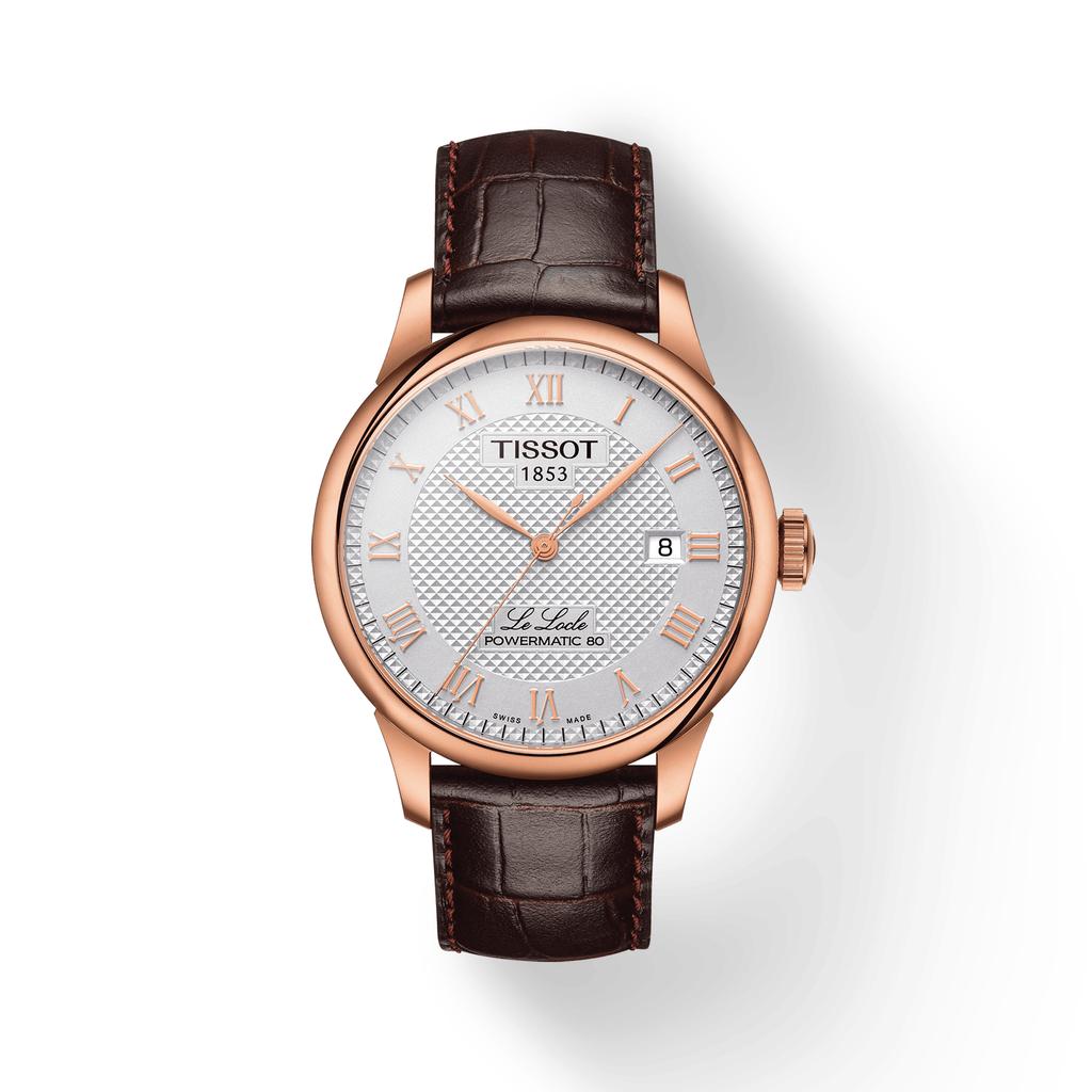 Tissot Skórzany Pasek srebrna Tarcza Męski Zegarek Fashion T006.407.36.033.00
