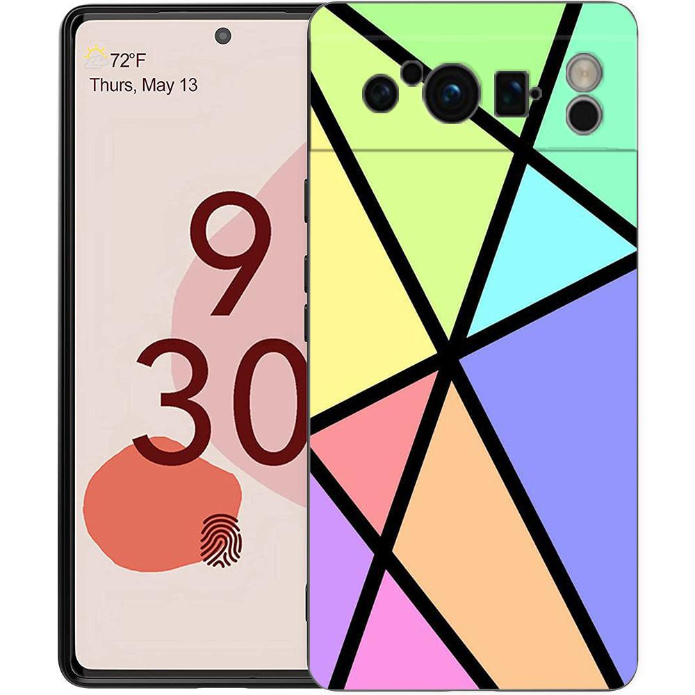 For Google Pixel 10 Pro Phone Case Pixel 9 Pro XL TPU Case Pixel 8 Pro 9A 8A 7A 7 6A 6 Pro Soft Cover Color Geometry Marble