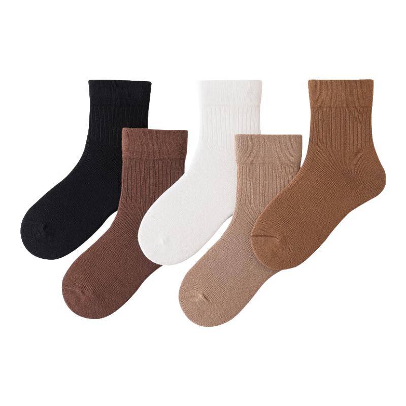 Yuzhaolin Kids  5-Pair Mid-Calf Sports Socks M (Foot Length 14-16cm)