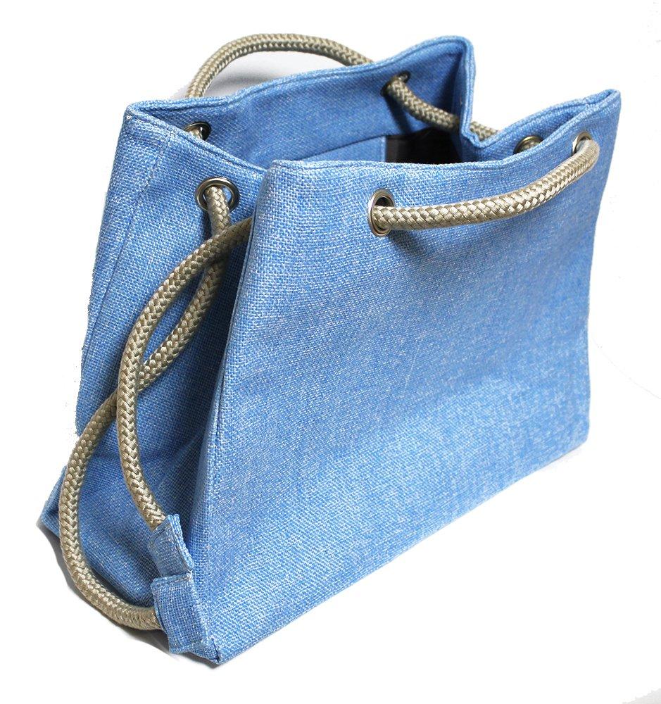 

Amalet Roses Women s A3 Tote Bag, Large Capacity Canvas Tote Bag, LinenJute Style, Cute, Light Blue