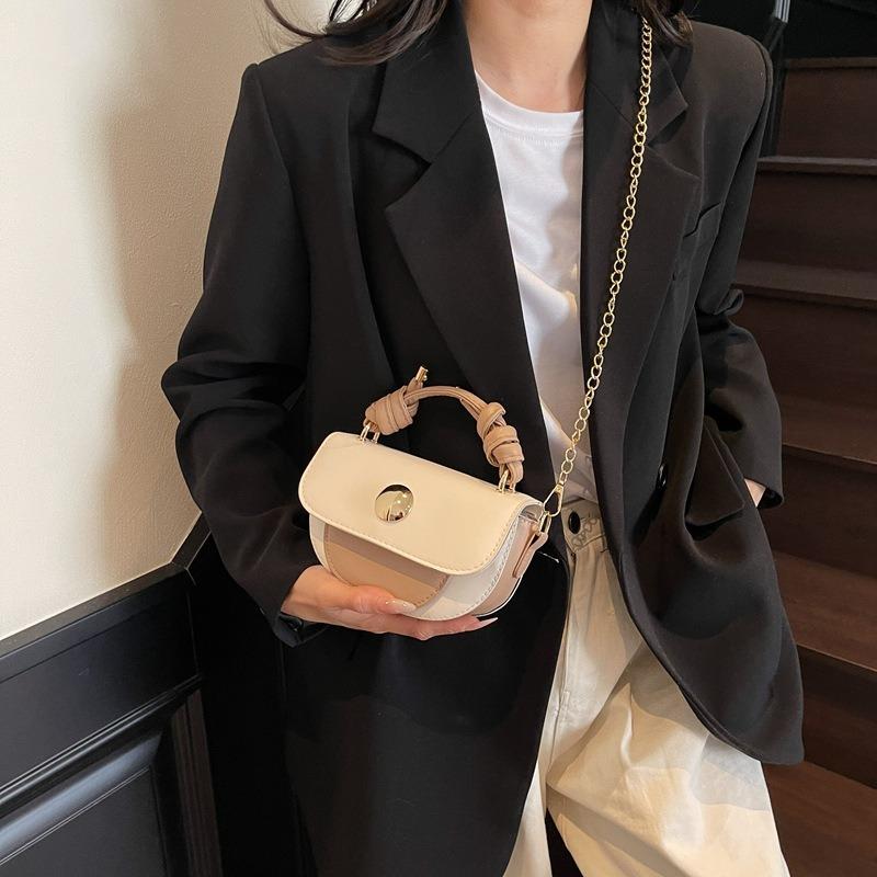 New Summer Popular Handbag Temperament Fashion Messenger Bag Shoulder Bag Premium Texture Saddle Bag Women's Bag