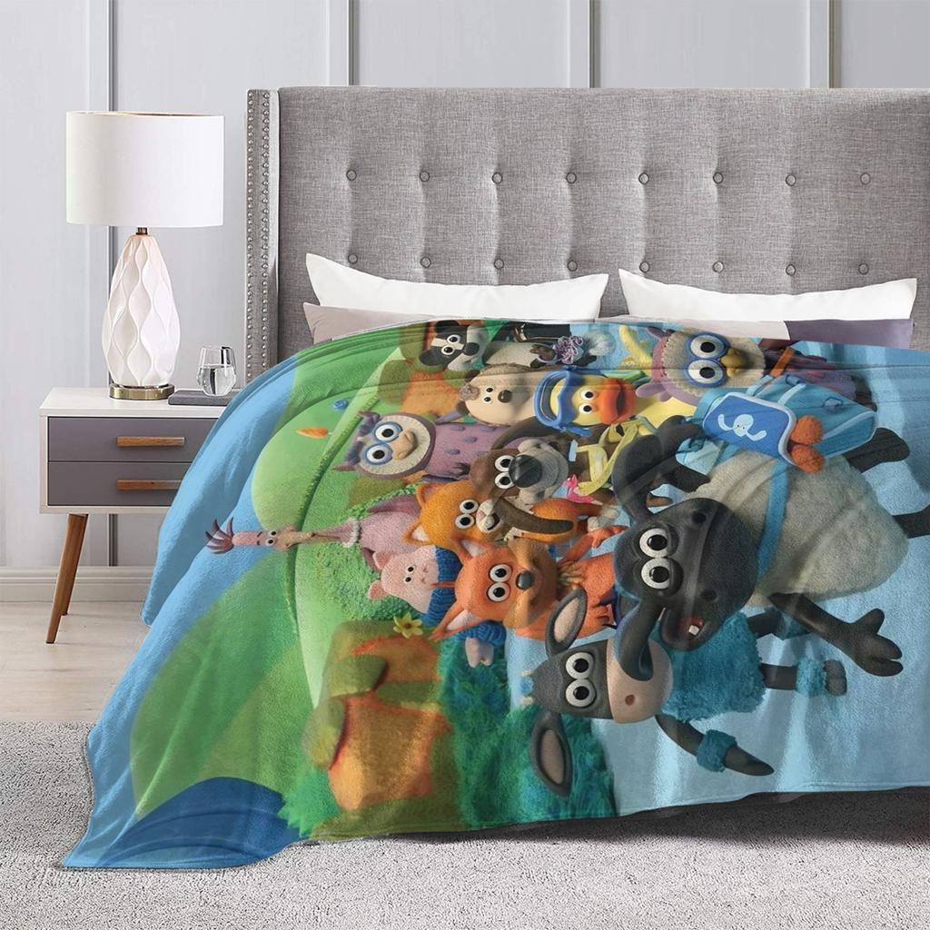 Shaun the Sheeps Plush Blanket Children  Flannel Throw Blanket For Couch Chair Sofa Bed Soft   Quality Bedspread Gift Idea