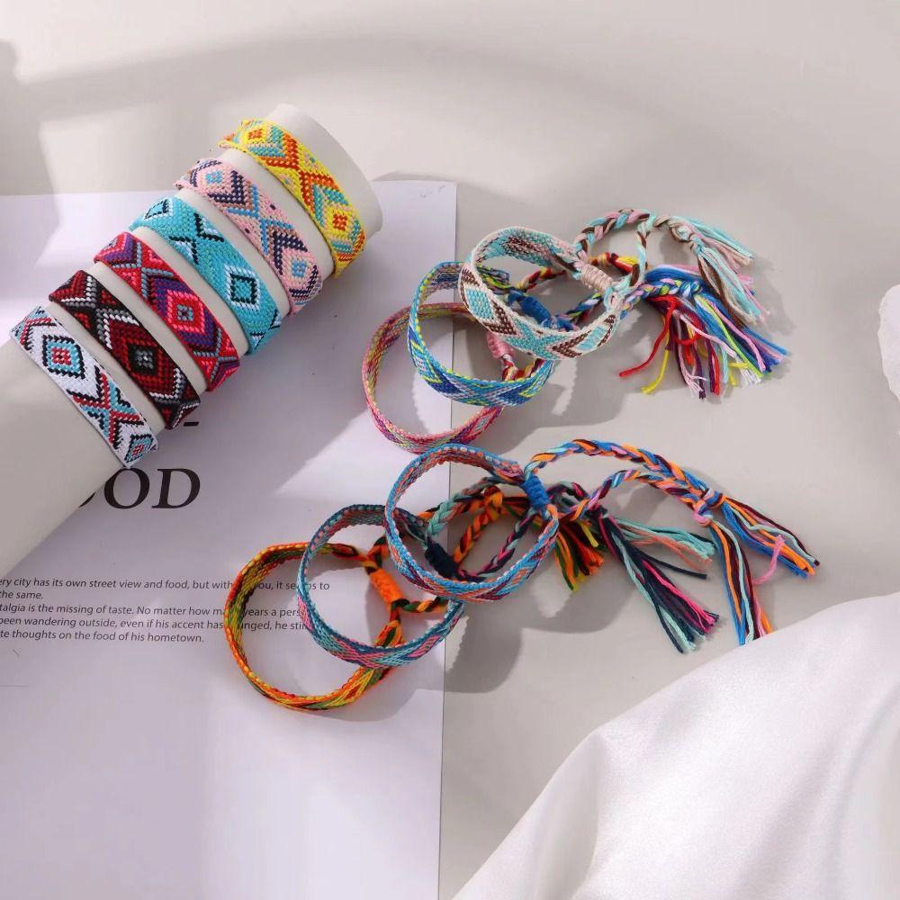 Umladung Böhmisches Armband Verstellbares Nepalesisches Ethnisches Armband Gewebtes Armband Schmuck Geschenk