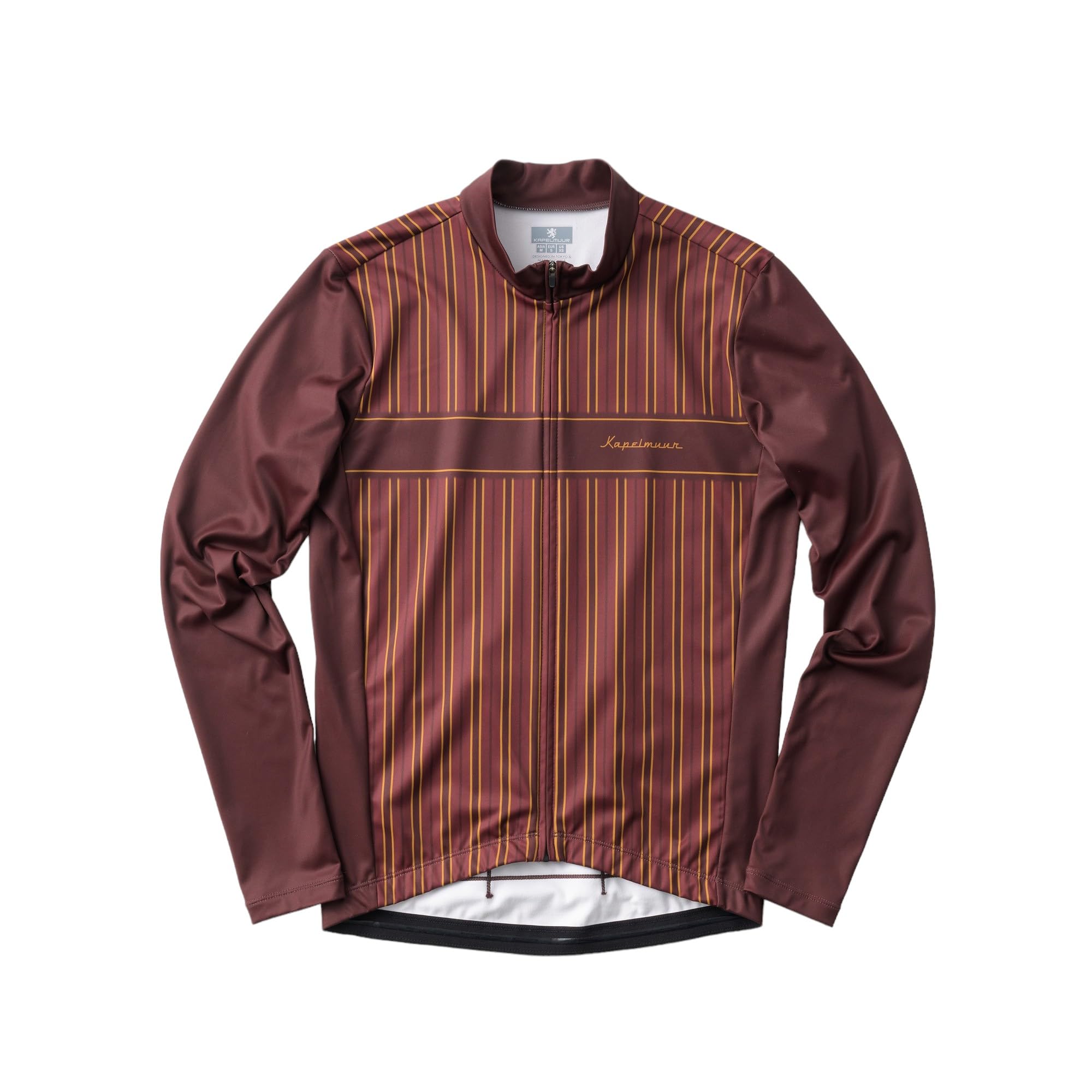 

Kapelmuur Cycling Jersey, Autumn/Winter [10°C-15°C] Warm Jersey, Traditional Stripe, Red, Size S