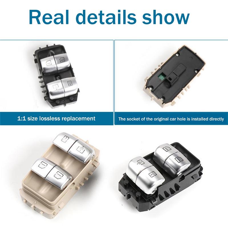 Better-Beige Window Lifter Control Button Sunroof Switch 2229051505 for Mercedes-Benz W222 S550E S600 2014-
