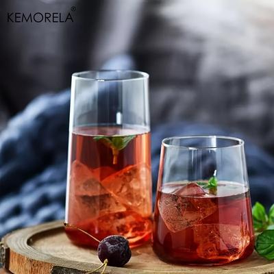 KEMORELA Water Glasses 1/2/4PCS Thin Highball Glasses Clear Tall Glass Cups For Water Juice Drinks and Cocktails Dishwasher Safe
