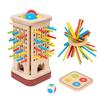 Parent Child Interactive Wooden Stick Montessori Toy Sensory Skills Battle Game Spatial Thinking Training Puzzle Gift for Kids