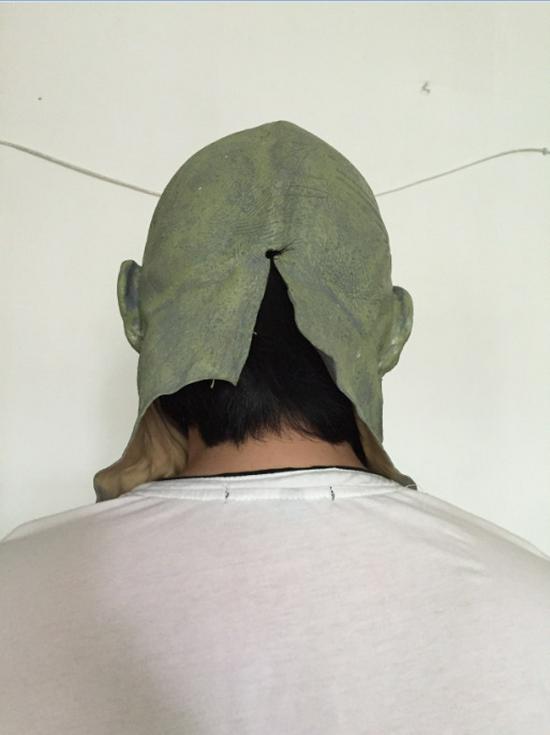 Halloween Green Full Head Scary Mask for Bars, Movies, and Clubs