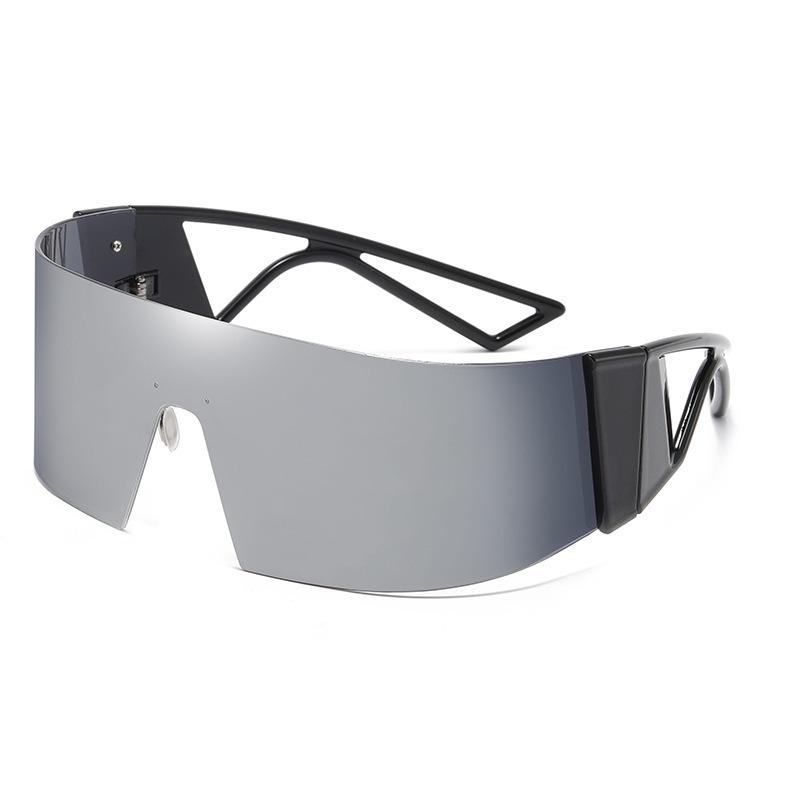 Non-polarized Rimless High Definition One-Piece Frame All-inclusive Sunglasses Men Women Windproof Outdoor Sports Protection Eyeglasses