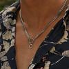 A-Z 26 Letter Cuban Chain Necklace for Men Boys,50CM Stainless Steel Chain Link Collars,Alphabet Jewelry Gift