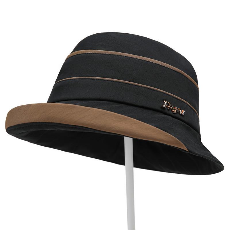 

New temperament versatile hat women spring and summer travel foldable bucket hat sun visor M（56-58cm）