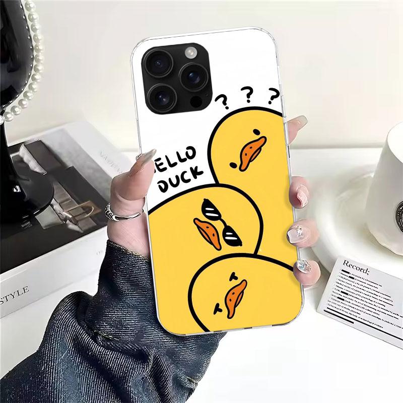 

Funny Cute Yellow Duck You Soft Phone Case For IPhone 11 17 Air 16E 16 Pro Max 15 + 14 Plus 13 Mini 12 Apple 7 SE 8 Fundas Coque iPhone 15 Plus