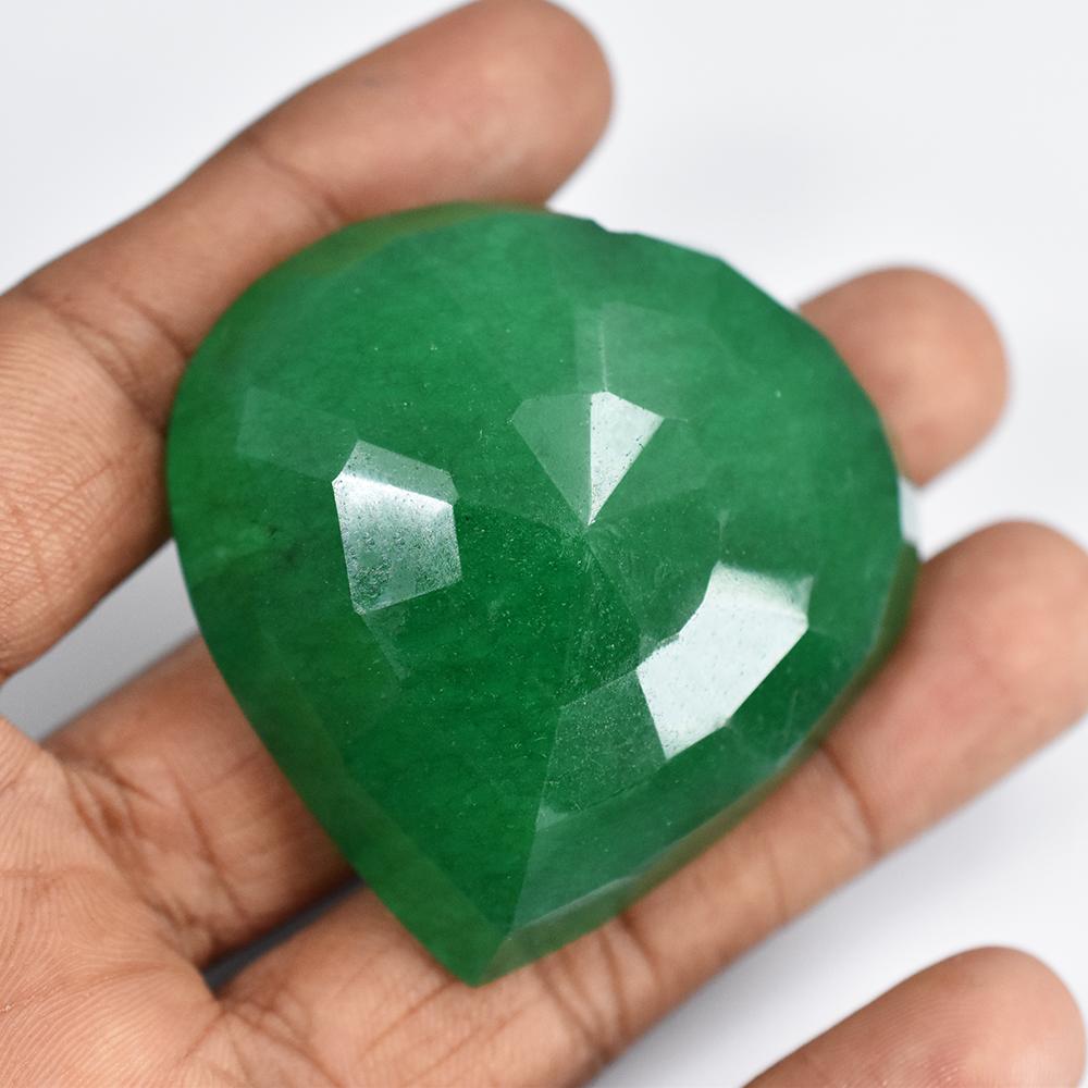 Natural Green Emerald Loose Gemstone 239 ct Heart Shape for Collectors for Jewelry Making and Crafts